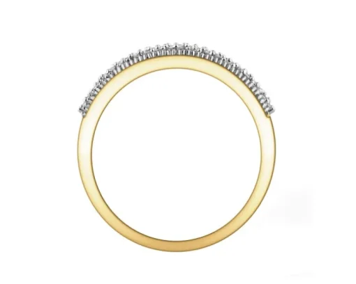 Pierścionek z żółtego złota z diamentami - 0,50 ct - próba 585