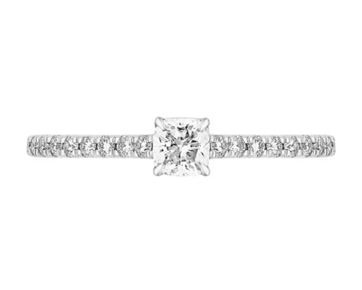 Pierścionek z żółtego złota z diamentami - 0,40 ct - próba 585