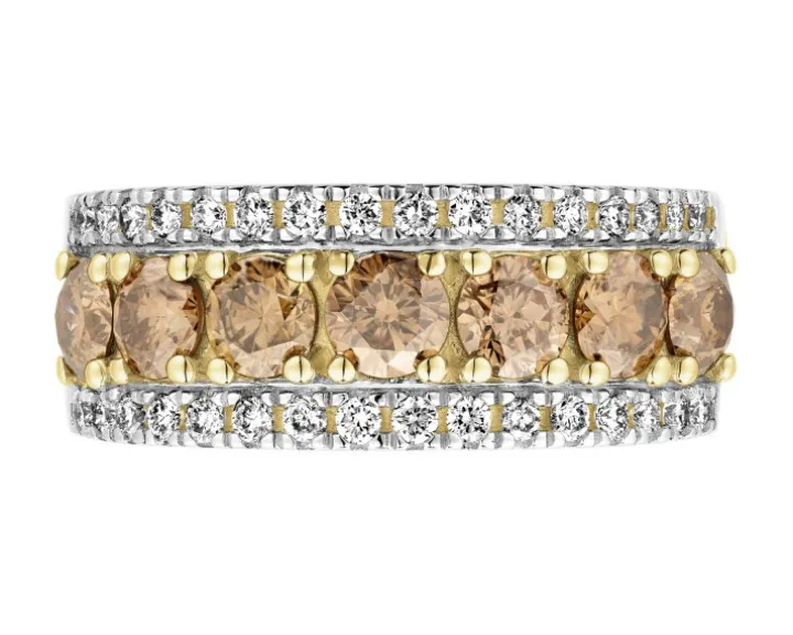 Pierścionek z żółtego złota z brylantami - 1,66 ct - próba 585