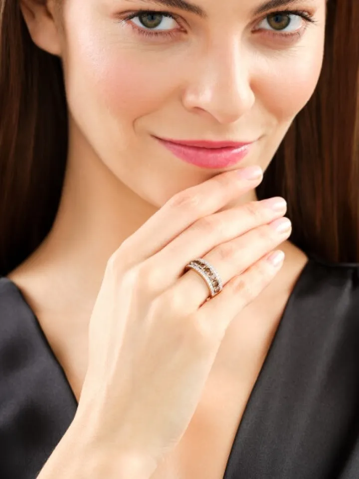 Pierścionek z żółtego złota z brylantami - 1,66 ct - próba 585