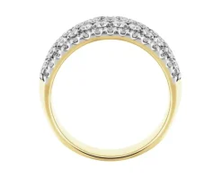 Pierścionek z żółtego złota z brylantami - 1,50 ct - próba 585