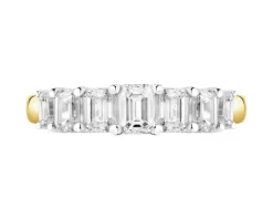 Pierścionek z żółtego złota z diamentami - 0,25 ct - próba 585