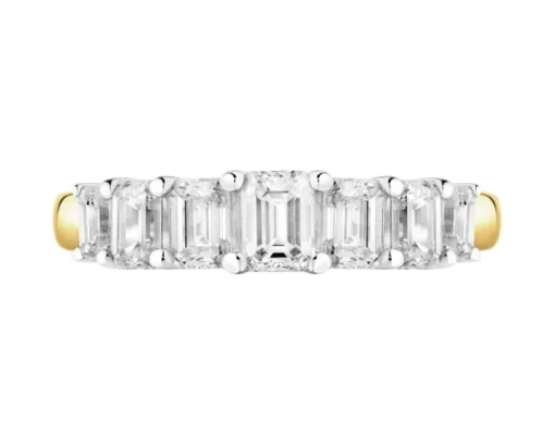 Pierścionek z żółtego złota z diamentami - 0,25 ct - próba 585