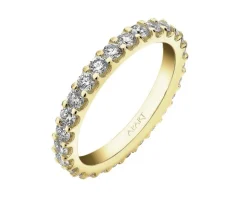 Pierścionek z żółtego złota z brylantami - Eternity - 1,50 ct - próba 750