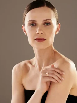 Pierścionek z żółtego złota z diamentem - SI2/H - 1,00 ct - próba 750