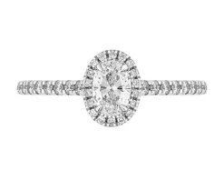 Pierścionek z żółtego złota z diamentami - 0,52 ct - próba 585