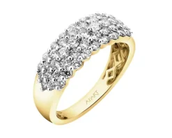 Pierścionek z żółtego złota z brylantami - 1,00 ct - próba 585