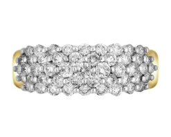 Pierścionek z żółtego złota z brylantami - 1,00 ct - próba 585