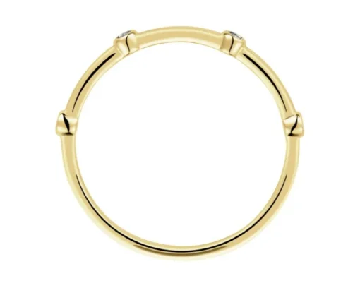 Pierścionek z żółtego złota z diamentami - 0,49 ct - próba 585