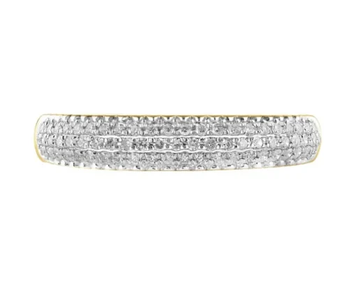 Pierścionek z żółtego złota z diamentami - 0,18 ct - próba 585