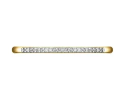 Pierścionek z żółtego złota z diamentami - 0,03 ct - próba 585