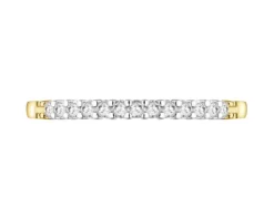 Pierścionek z żółtego złota z diamentami - 0,10 ct - próba 585