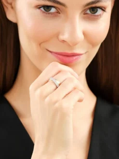 Pierścionek z żółtego złota z brylantami - 0,72 ct - próba 585