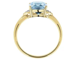 Pierścionek z żółtego złota z brylantami - 0,57 ct - próba 750