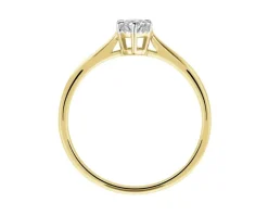 Pierścionek z żółtego złota z brylantem - 0,25 ct - próba 585