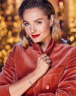 Pierścionek z żółtego złota z brylantami i szafirami kolorowymi - próba 585