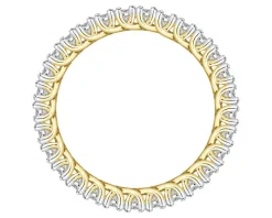 Pierścionek z żółtego złota z brylantami laboratoryjnymi - Eternity - 0,93 ct - próba 585