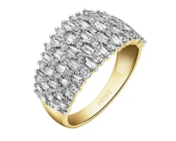 Pierścionek z żółtego złota z diamentami - 1,15 ct - próba 585