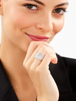 Pierścionek z żółtego złota z diamentami - 1,00 ct - próba 585