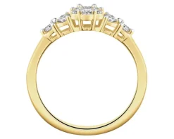 Pierścionek z żółtego złota z brylantami - 0,29 ct - próba 585