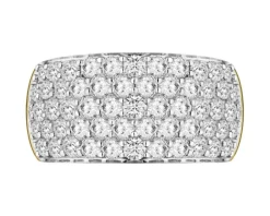 Pierścionek z żółtego złota z brylantami laboratoryjnymi - 2,00 ct - próba 585