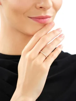 Pierścionek z żółtego złota z brylantami - 0,19 ct - próba 585