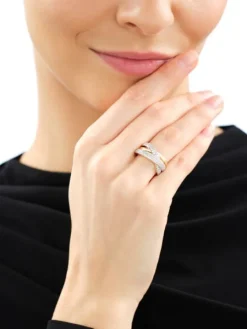 Pierścionek z żółtego złota z brylantami - 0,72 ct - próba 585