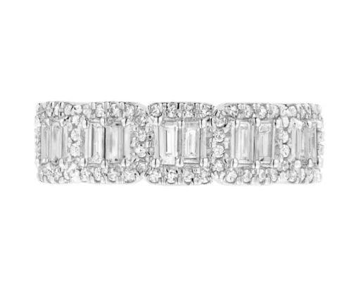 Pierścionek z żółtego złota z diamentami - 0,50 ct - próba 585