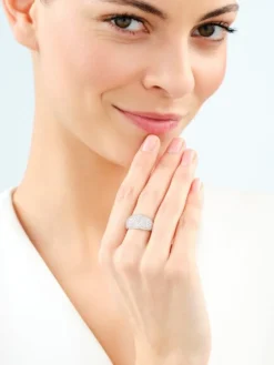 Pierścionek z żółtego złota z diamentami - 1,25 ct - próba 585