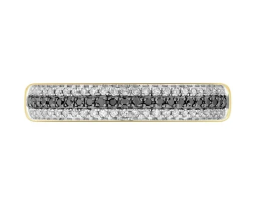 Pierścionek z żółtego złota z diamentami - 0,15 ct - próba 585