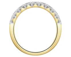 Pierścionek z żółtego złota z brylantami laboratoryjnymi - 1,00 ct - próba 585