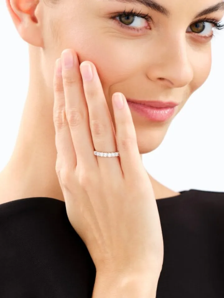 Pierścionek z żółtego złota z brylantami laboratoryjnymi - 1,00 ct - próba 585