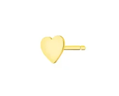 Pojedynczy srebrny kolczyk - serce