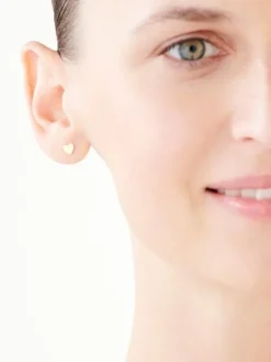 Pojedynczy srebrny kolczyk - serce