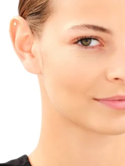 Pojedynczy złoty kolczyk do piercingu - liść