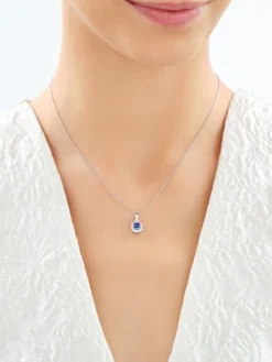 Srebrne kolczyki i zawieszka z cyrkoniami - komplet - kwadraty