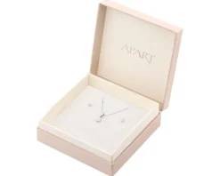 Srebrne kolczyki i zawieszka, łańcuszek - komplet - gwiazdy