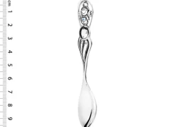 Łyżeczka srebrna z kryształem - aniołek