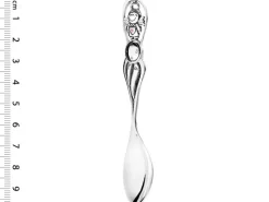 Łyżeczka srebrna z kryształem - aniołek