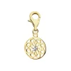 Zawieszka charms z żółtego złota z diamentem - rozeta - 0,005 ct - próba 375