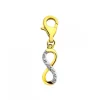 Zawieszka charms z żółtego złota z diamentem - nieskończoność - 0,004 ct - próba 585