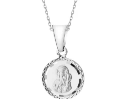 Zawieszka srebrna - medalik Matka Boska Częstochowska