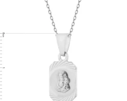 Zawieszka srebrna - medalik Matka Boska Częstochowska