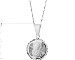 Zawieszka srebrna – medalik Matka Boska