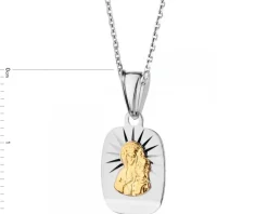 Zawieszka srebrna - medalik Matka Boska Częstochowska