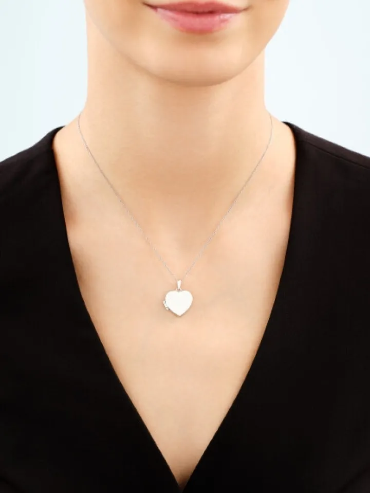 Zawieszka srebrna - puzderko - serce