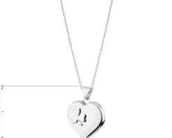 Zawieszka srebrna - puzderko - serce, koniczyna