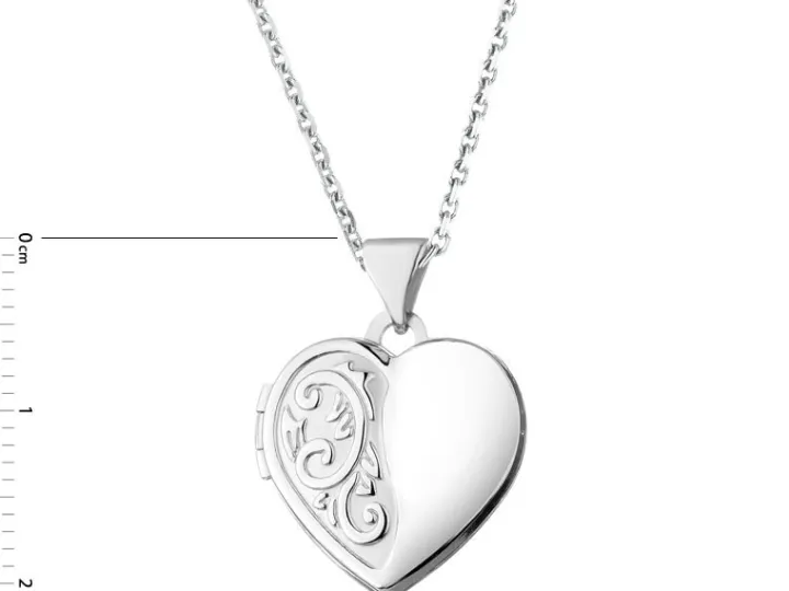 Zawieszka srebrna - puzderko - serce