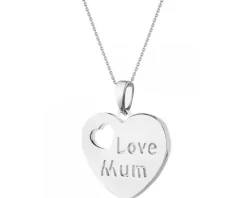 Zawieszka srebrna - serca, mama