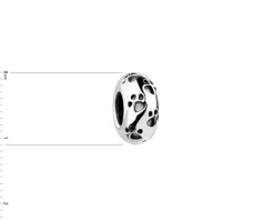 Zawieszka srebrna beads - łapki